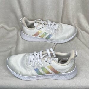 ADIDAS White Rainbow Super Cloudfoam Sneakers